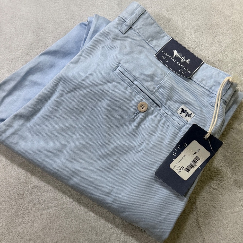 Coastal Cotton Island Pant Light Blue 36x34 Casual Preppy